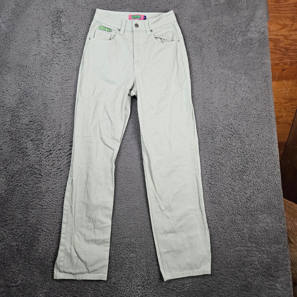 Empyre Size 0‎ Tobi Light Green Denim Pants Womens High Waisted Jeans